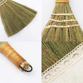 img 1 attached to Versatile Natural Whisk Sweeping Hand Handle Broom - Vietnamese Straw Soft Broom for Indoor-Outdoor Cleaning, Office, Sofa, Floor, Car - Decor Idea, 5.9'' Width, 11.02'' Length