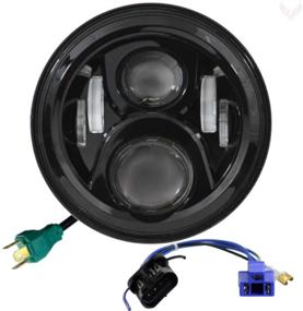 img 4 attached to 🦅 Eagle Lights 7 Inch Round Generation II Black LED Headlight Kit: Upgrade Your 2014+ Harley Davidson Motorcycles with Adapter Harness