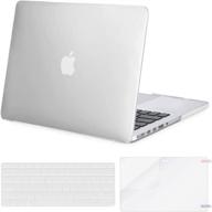 🖥️ mosiso plastic hard shell case & keyboard cover & screen protector for macbook pro retina 15 inch (model: a1398, 2012-2015 release) - frost logo