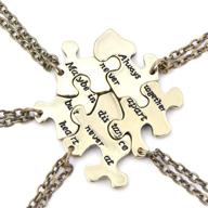 🧩 5-piece fj always together never apart puzzle best friends bff sister necklace - optimal seo logo