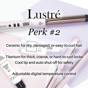 img 1 attached to 🌸 L'Ange Hair Lustré Curling Wand - Titanium Barrel - Available in 25mm (1 inch) or 32mm (1.25 inch) - Dual-Voltage Curling Wand for All Hair Types, Particularly Thick or Coarse Hair - Blush 1.25 inch (32mm) Titanium