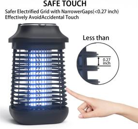 img 2 attached to 🦟 High Powered Waterproof Bug Zapper Outdoor/Indoor - 4200V Electric Mosquito Killer, 15W UVA Mosquito Lamp Bulb, Fly Traps Patio Insects Killer, Trap Killer for Home, Kitchen, Backyard, Camping