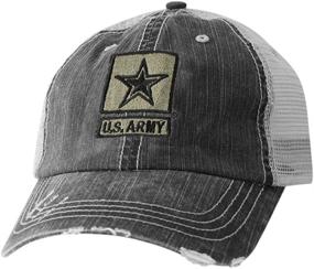 img 1 attached to 🎩 Official US Army Distressed Cap - Black with Star Logo
