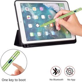 img 3 attached to 🖊️ Green Rechargeable Active Stylus Pen for Capacitive Touch Screens - Digital Stylish Pen Pencil Compatible with Most Devices