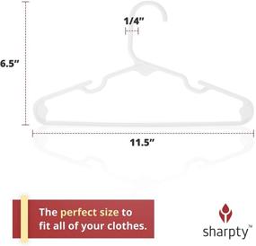 img 2 attached to 👶 Sharpty Children's Hangers Plastic - 60 Pack White | Ideal for Everyday Standard Use - Kids & Baby Hangers