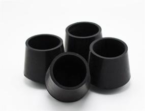 img 1 attached to 🪜 AKOAK 4-Piece Black Rubber Leg Tips Caps for Table and Chair - 1-1/4 Inch