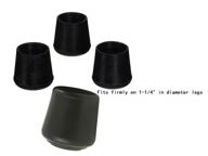 🪜 akoak 4-piece black rubber leg tips caps for table and chair - 1-1/4 inch logo