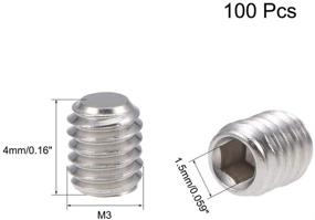 img 2 attached to Uxcell 100Pcs M3X4Mm Internal Stainless