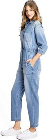 img 3 attached to 👩 Celebrity Pink Juniors Denim Coverall Aviator Jumpsuit for Women