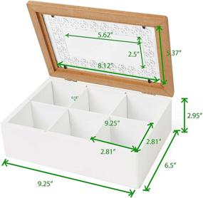 img 3 attached to ☕ Optimized Tea Organization: 6-Section Mind Reader Tea Bag Caddy in White