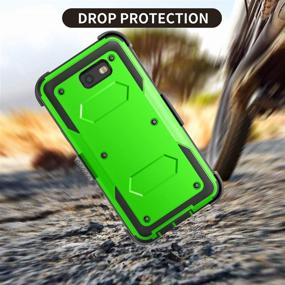 img 1 attached to Yvenus Shockproof Holster for Tinysaturn Galaxy 📱 J7 2017 Case with Built-in Screen Protector - Green