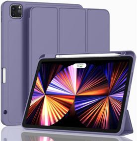 img 4 attached to ZryXal New IPad Pro 11 Inch Case 2021(3Rd Gen)/2020(2Nd Gen) With Pencil Holder Tablet Accessories and Bags, Cases & Sleeves