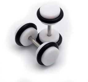 img 2 attached to 💎 Tanyoyo 8pair 16PCS Acrylic Barbell Stud Earrings: The Ultimate Cheater Illusion Plug Collection