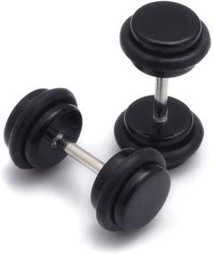 img 1 attached to 💎 Tanyoyo 8pair 16PCS Acrylic Barbell Stud Earrings: The Ultimate Cheater Illusion Plug Collection