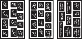 img 1 attached to Armour Products Over 'n' Over: Reusable Glass Etching Stencils 5in. x 8in. 3/pkg - Transform Glassware with Ease!
