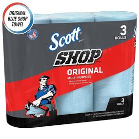 img 2 attached to 🧺 Scott Shop Towels Original (75143): Blue, 30 Rolls / Case with 1,650 Towels! High-Quality Cleaning Solution