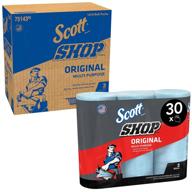 🧺 scott shop towels original (75143): blue, 30 rolls / case with 1,650 towels! high-quality cleaning solution logo