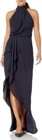 img 2 attached to HALSTON Womens Sleeveless Drape Detail Women's Clothing