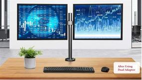 img 1 attached to 🖥️ Enhance Productivity with Mount Plus MP-XMA-12 Dual VESA Bracket Adapter: Transform Your Single Monitor Setup into Dual Screens up to 27 inches