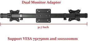 img 2 attached to 🖥️ Enhance Productivity with Mount Plus MP-XMA-12 Dual VESA Bracket Adapter: Transform Your Single Monitor Setup into Dual Screens up to 27 inches