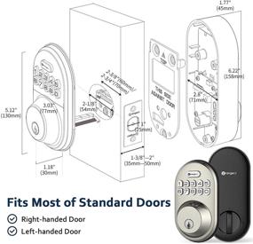 img 3 attached to 🔒 OrangeIOT Keyless Entry Deadbolt Lock with Electronic Keypad Door Lock, Auto Lock Feature, 1 Touch Locking, 20 User Codes, Back Lit Keypad, Easy Front and Back Door Installation, Satin Nickel Finish