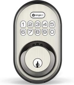 img 4 attached to 🔒 OrangeIOT Keyless Entry Deadbolt Lock with Electronic Keypad Door Lock, Auto Lock Feature, 1 Touch Locking, 20 User Codes, Back Lit Keypad, Easy Front and Back Door Installation, Satin Nickel Finish