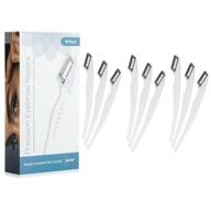 🔪 9 count precision touch-up eyebrow razor: effective dermaplaning tool for brow, face, and peach fuzz hair removal – suitable for women and men – exfoliate, smooth, and apply makeup perfectly logo