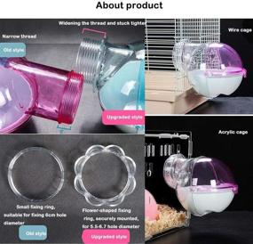 img 2 attached to 🐹 gutongyuan Small Animal Bath House: Acrylic Hamster Bathroom Cage for Chinchilla, Syrian Hamster, Gerbil - Toy, Bathtub, Sand Bath Container