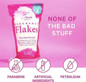 img 1 attached to 🤰 Pink Stork Pregnancy Flakes: Unscented Bath Salts with Pure Magnesium - Relieves Pregnancy Aches & Pains, Morning Sickness Relief, Women-Owned, 2 lbs