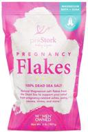 🤰 pink stork pregnancy flakes: unscented bath salts with pure magnesium - relieves pregnancy aches & pains, morning sickness relief, women-owned, 2 lbs logo