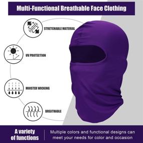 img 3 attached to 🌞 UV Protection Full Face Cover - 6 Pieces Ice Silk Balaclava for Men and Women, Ideal for Outdoor Sports