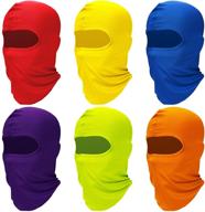 🌞 uv protection full face cover - 6 pieces ice silk balaclava for men and women, ideal for outdoor sports logo