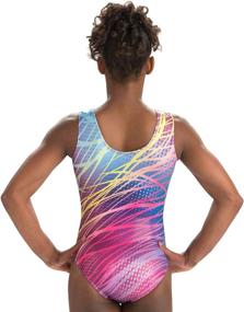 img 2 attached to 🌈 GK Girls Gymnastics Leotards: Rainbow Fields Dance Ballet One Piece - Perfect Fusion of Style and Performance