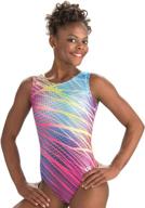 🌈 gk girls gymnastics leotards: rainbow fields dance ballet one piece - perfect fusion of style and performance logo