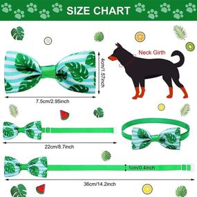 img 3 attached to 🌺 20pcs Adjustable Pet Bow Ties in Hawaiian Style for Dogs and Cats, Perfect for Summer Days (Stripe and Flower Pattern)