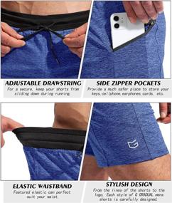 img 1 attached to Gradual Athletic Workout Running Pockets Men's Clothing and Active