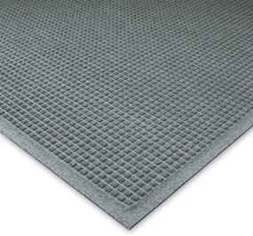 img 1 attached to 🚪 WaterHog Fashion Mat: Commercial-Grade Entrance Mat with Fabric Border – Indoor/Outdoor, Quick-Drying, Stain-Resistant Door Mat (Medium Grey, 2' x 3')