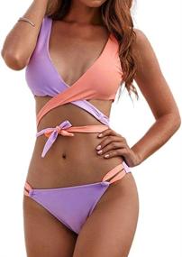 img 4 attached to SherryDC Womens Bikini Waisted Swimsuit Women's Clothing