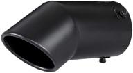 🔥 black coated stainless steel muffler tips for 2.75-3 inch exhaust tail pipes logo