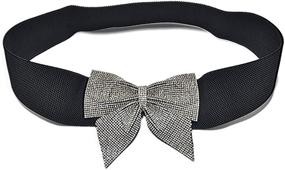 img 1 attached to Rhinestone Elastic Waistbunds Apparel Wedding Women's Accessories