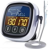 🌡️ 2021 upgraded lcd touchscreen digital meat thermometer – large display, instant read, backlight, long probe, kitchen timer – ideal for cooking, oven and bbq logo