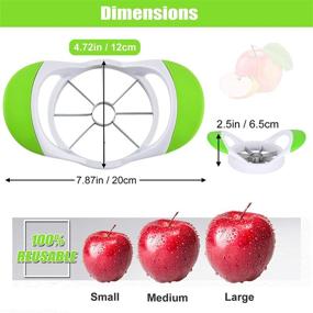 img 2 attached to 🍎 High-Performance Apple Slicer & Cutter - 8-Blade, Ultra-Sharp Stainless Steel Corer and Divider for 3.5-Inch Apples