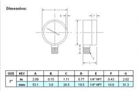 img 1 attached to Манометр общего назначения Water Lower