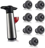 🍾 vacu vin stainless steel wine saver set: 1 pump & 7 stoppers for extended preservation logo