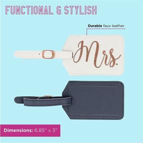 img 2 attached to Miamica Mrs Bridal Luggage White Travel Accessories for Luggage Tags & Handle Wraps