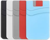 📱 shanshui phone wallet stick on: convenient double silicone card holder for iphone, samsung galaxy & smartphones - multicolors (5pcs) logo