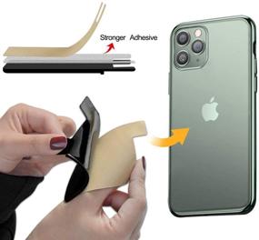 img 2 attached to 📱 SHANSHUI Phone Wallet Stick on: Convenient Double Silicone Card Holder for iPhone, Samsung Galaxy & Smartphones - MultiColors (5pcs)