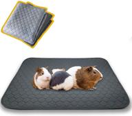 🐹 2 pack guinea pig fleece cage liners - snagle paw washable pee pads for small animals - waterproof & reusable bedding - great absorbent mat for guinea pigs logo