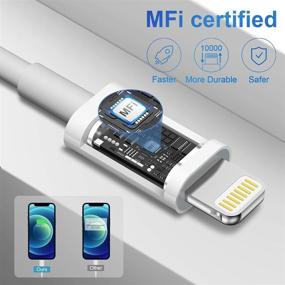 img 2 attached to 🔌 Apple MFi Сертифицированный 20W PD Быстрая зарядка для стены с типом C и кабелем длиной 6 футов для iPhone 13/12 - Совместимая с iPhone 13/13 Mini Pro Max / 12 Pro Max / 12 Mini / 11 Pro Max / Xs Max / XR / X / 8Plus, iPad