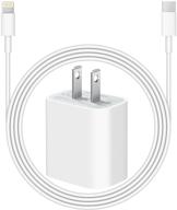 🔌 apple mfi сертифицированный 20w pd быстрая зарядка для стены с типом c и кабелем длиной 6 футов для iphone 13/12 - совместимая с iphone 13/13 mini pro max / 12 pro max / 12 mini / 11 pro max / xs max / xr / x / 8plus, ipad логотип